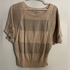 XS gold LOFT sweater